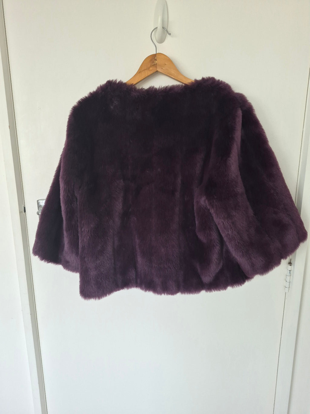 Calvin Klein Faux Fur Purple Jacket | Size M