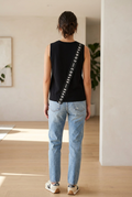 Cooper Black Sleeveless Tee | Sz