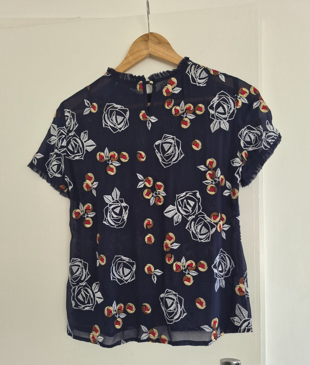 Kate Sylvester Navy Top | Sz XS