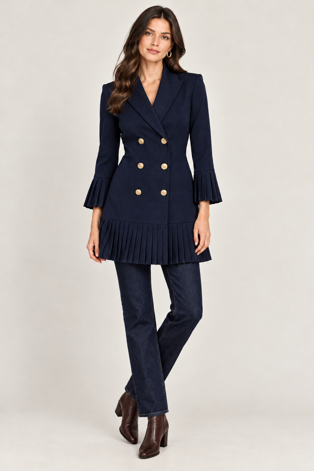 Coop Double Cross Navy Dress/Coat | Sz 8