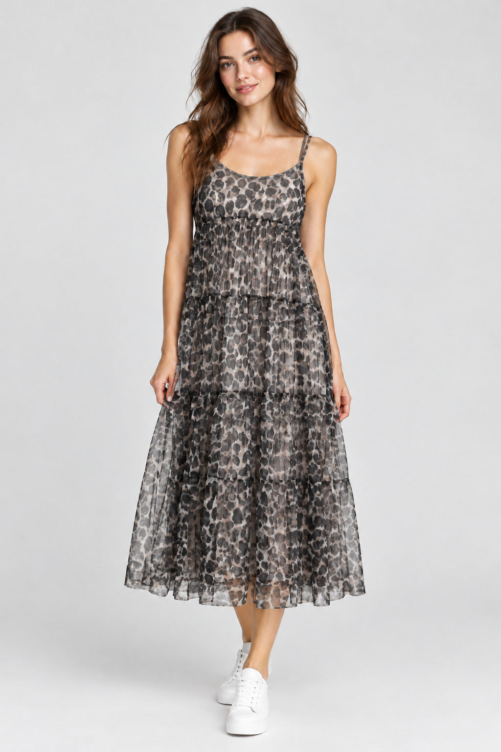 Cooper Leopard Print Mesh Dress | Size S