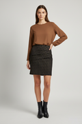 Cue Black & Gold Mini Skirt | Size 12