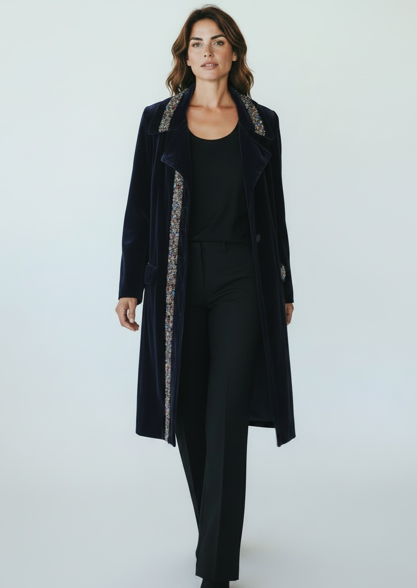 Trelise Cooper Velvet Coat | Size 8