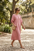 Humidity Pink Linen Dress | Sz M