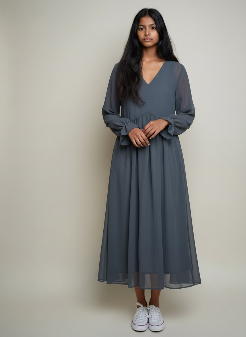 Moochi Exude Dress in Slate Grey | Size 8