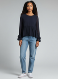 Coop Long Sleeved Top in Navy | Size XS