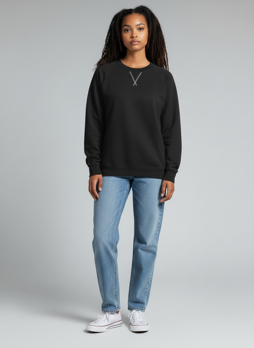 Bassike Black Sweatshirt | Size M