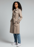 David Lawrence Beige Trench Coat | Size 12