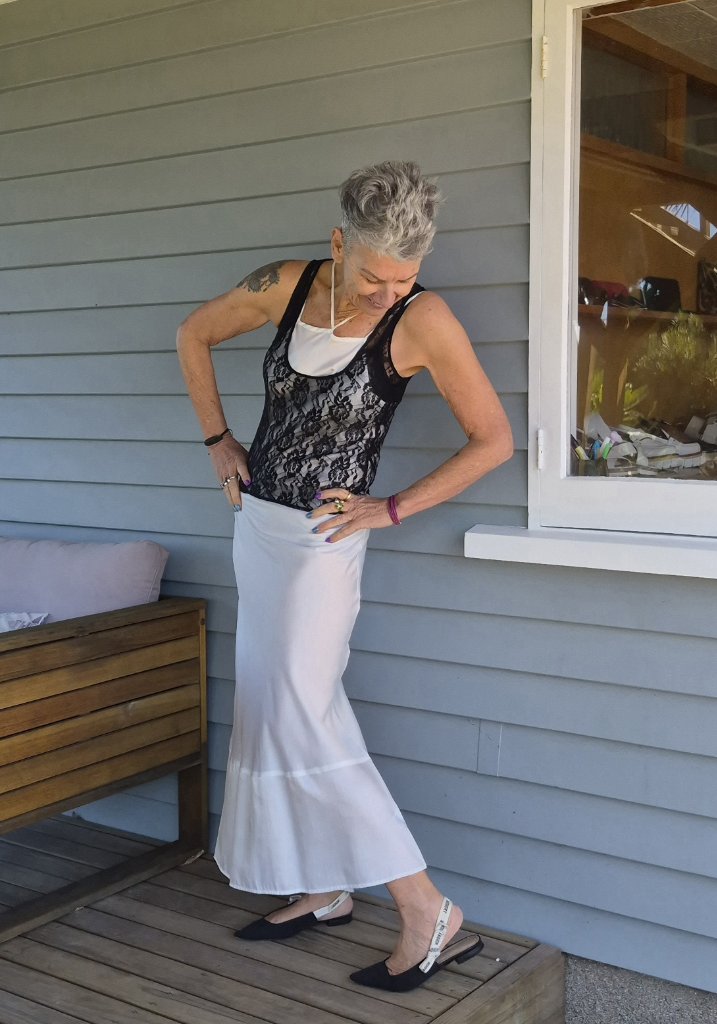 Taylor White Slip Dress | Size S