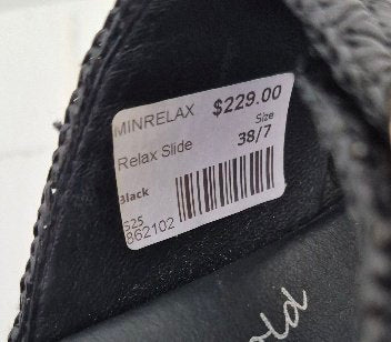 Minx Black Relax Slides | Size 38