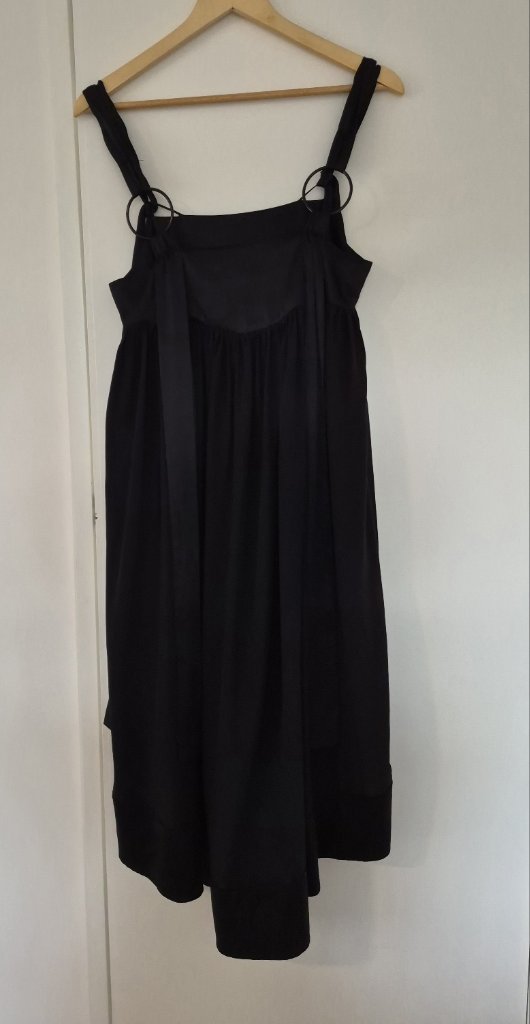 M A Dainty Silk Black Dress | Size 8