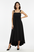 M A Dainty Silk Black Dress | Size 8