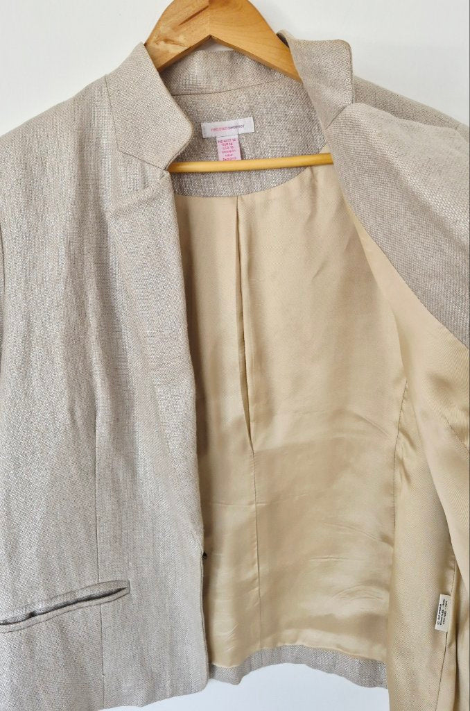 Deborah Sweeney Linen Blazer | Size 10-12