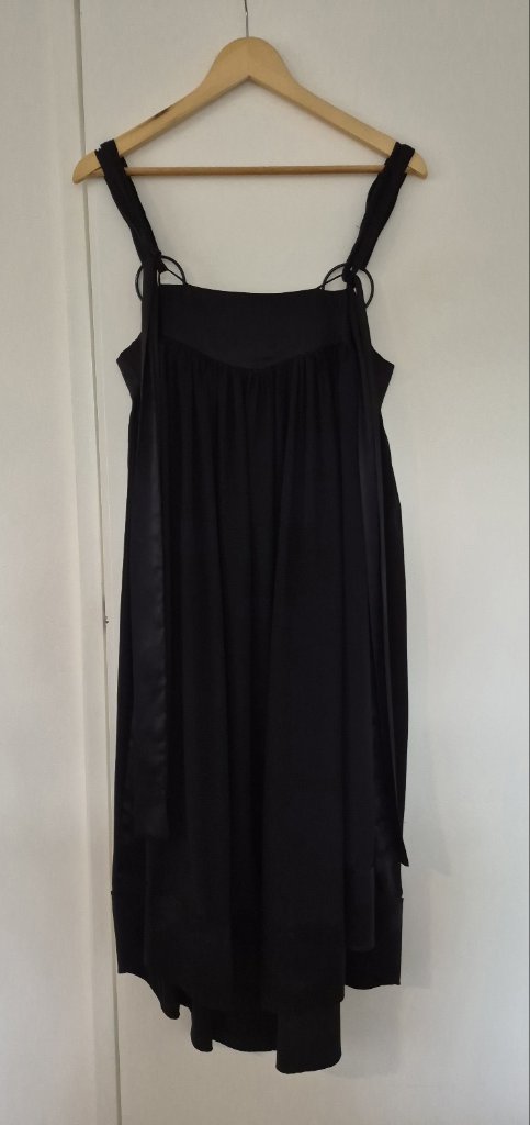 M A Dainty Silk Black Dress | Size 8