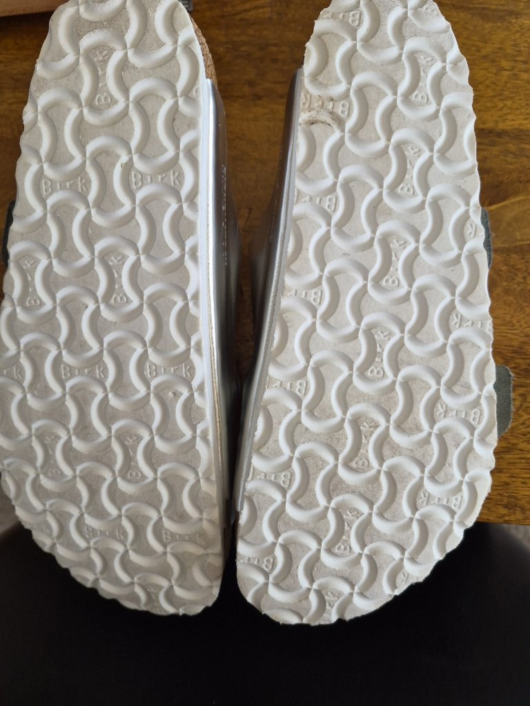 Birkenstock Silver Sandals | Size 39