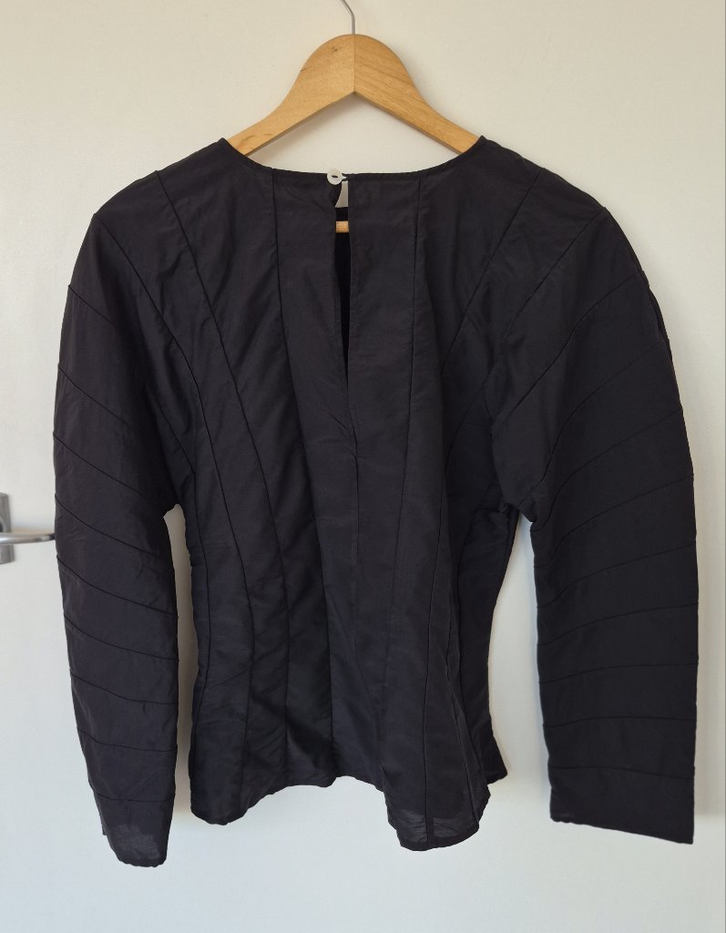 Marle Cotton/Silk Black Top | Size 8