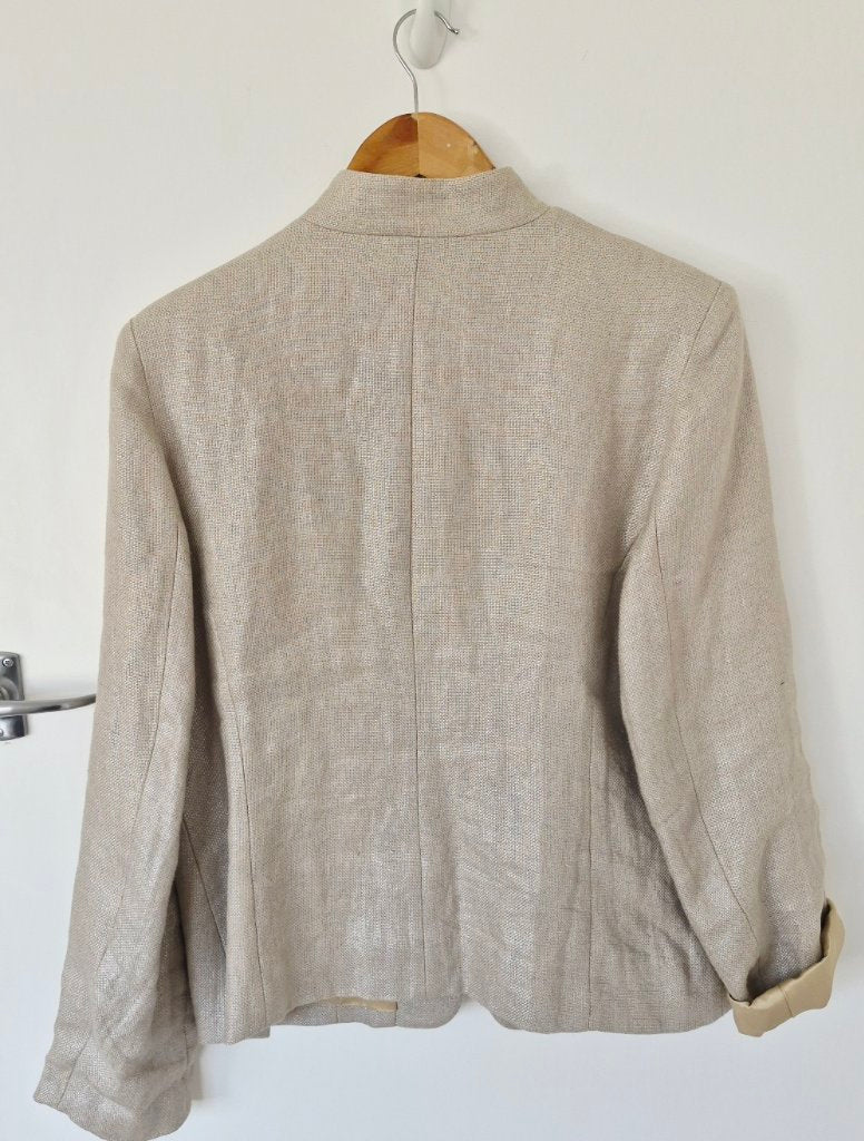 Deborah Sweeney Linen Blazer | Size 10-12