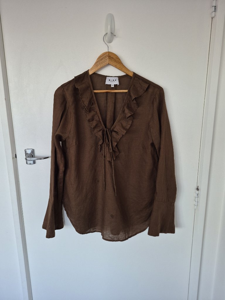 Blak Love Linen Shirt | Size 12