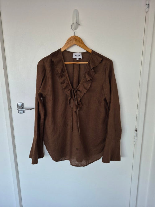 Blak Love Linen Shirt | Size 12