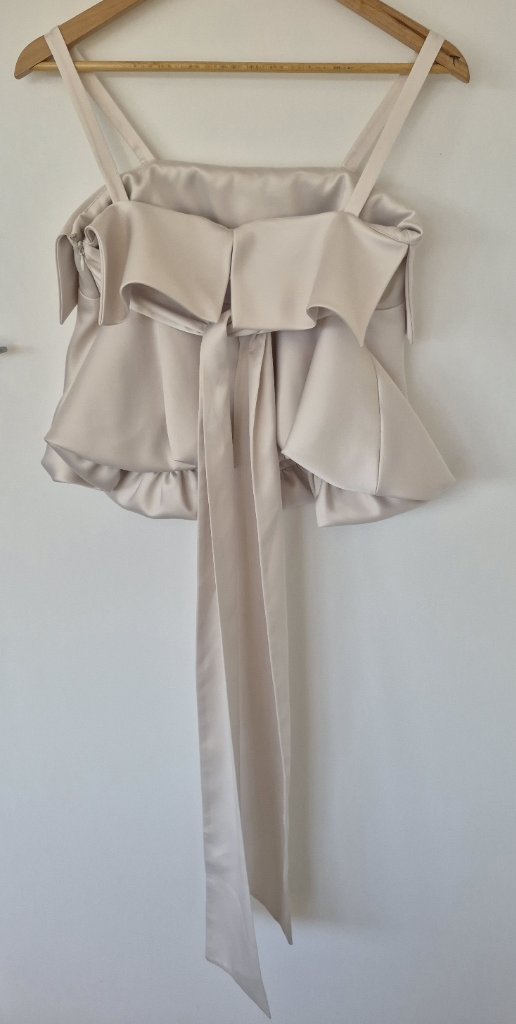Harris Tapper Eliza Bubble Hem Top  - Ivory | Size Small