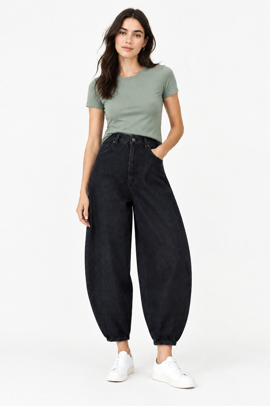 Moochi Black Barrel Jeans | Sz 10