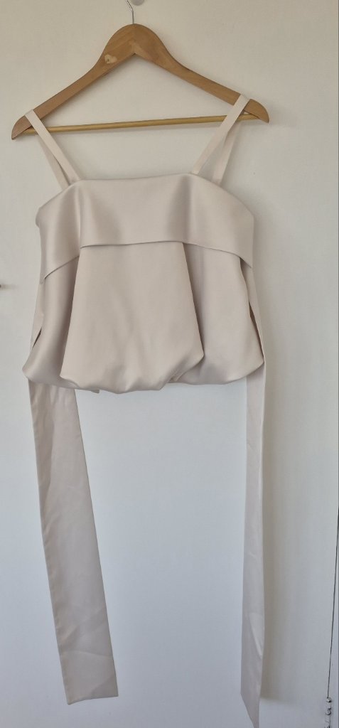 Harris Tapper Eliza Bubble Hem Top  - Ivory | Size Small