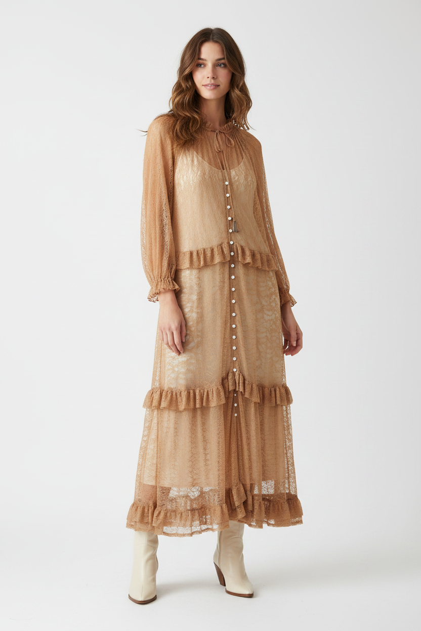 Bohemian Traders Lace Dress | Size L