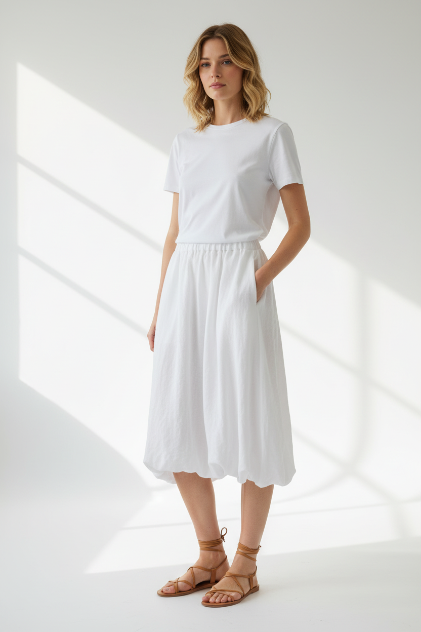 Lounge By Repertoire Rumba Linen Bubble Skirt | Size 14