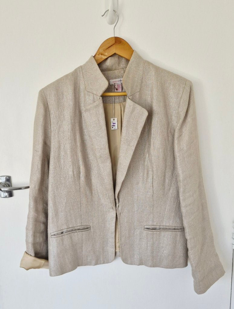 Deborah Sweeney Linen Blazer | Size 10-12