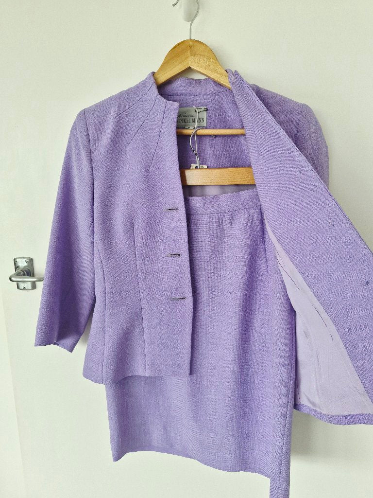Vintage Adrienne Winkelmann Lavender Suit | Size 8
