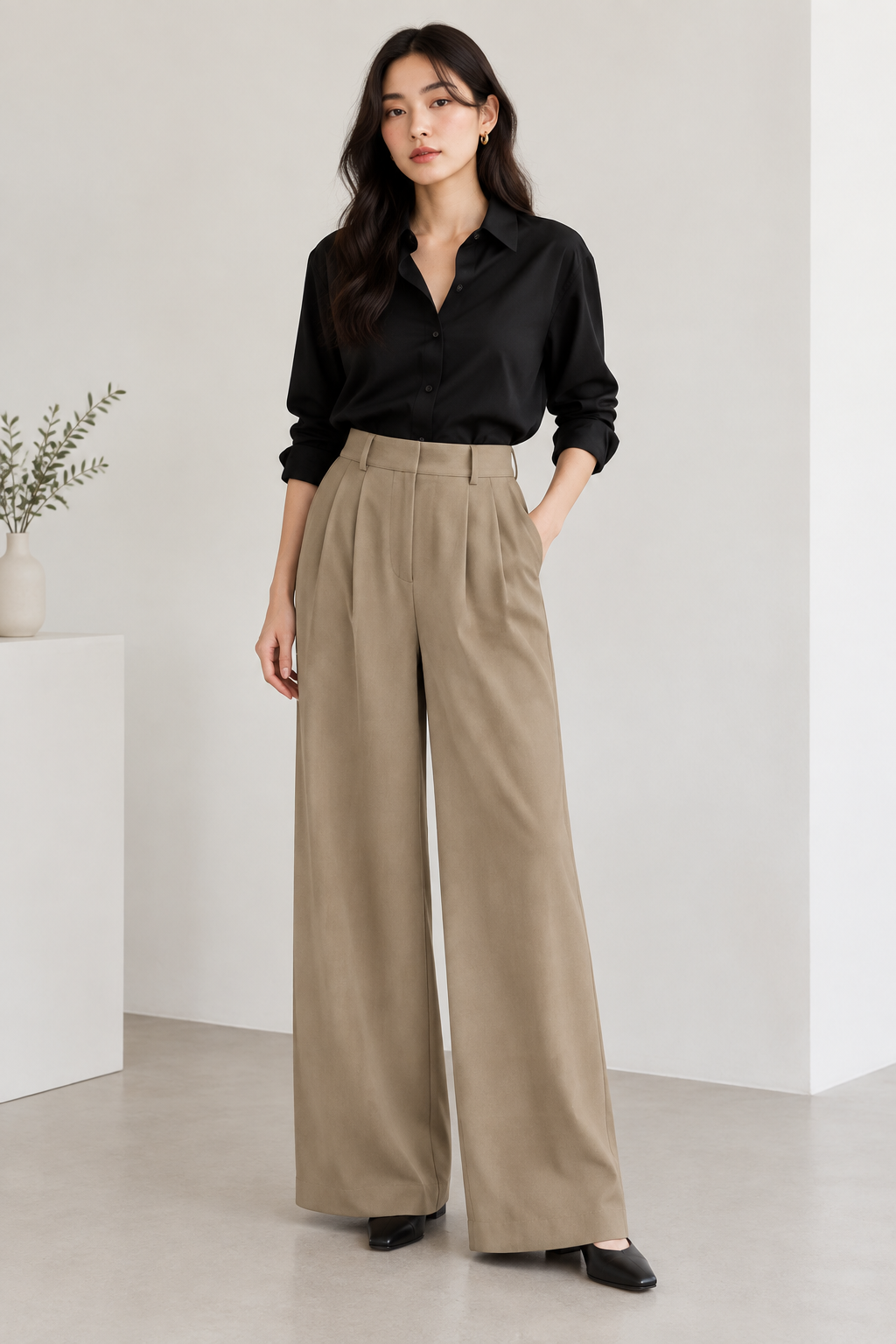 By Johnny. Camel Pants | Size 8