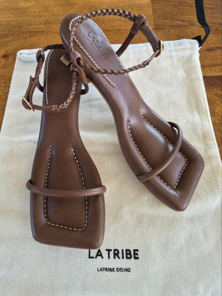 La Tribe New Brown Kitten Heels | Size 39
