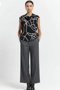 Karen Walker Runaway Pearls Silk Blouse | Size 10