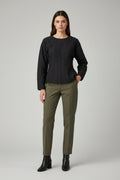 Marle Cotton/Silk Black Top | Size 8