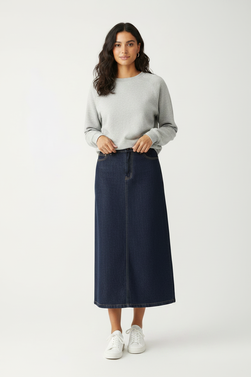 Moochi Midi Denim Skirt | Size M/12