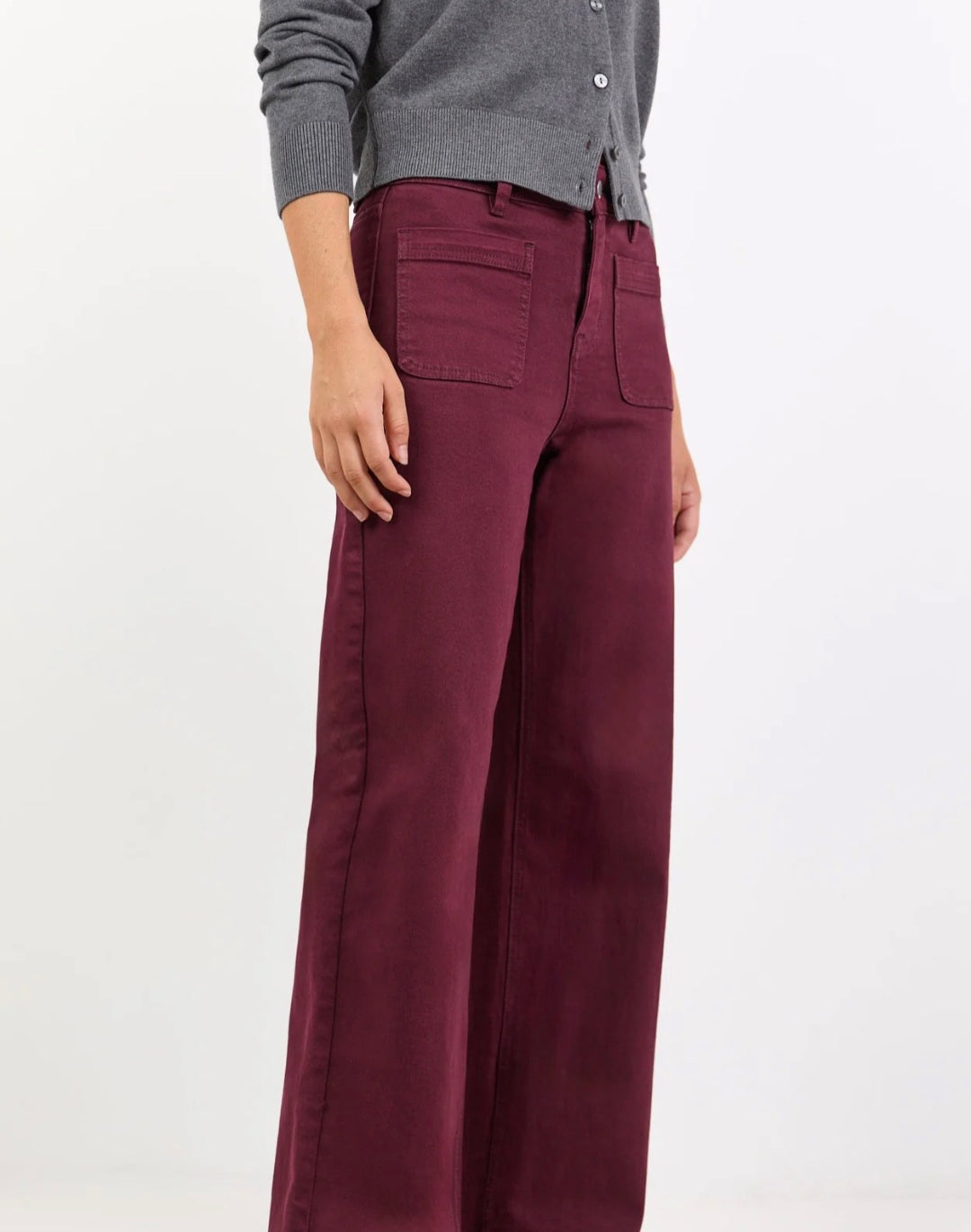 Among The Brave Zoey Burgundy Pocket Jean Sz 12