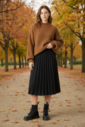 Vintage Zambesi Black Pleated Skirt | Size 10/12