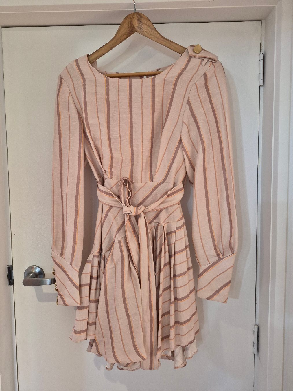 Front view of Aje designer dress, size 10, at Copper & Cotton