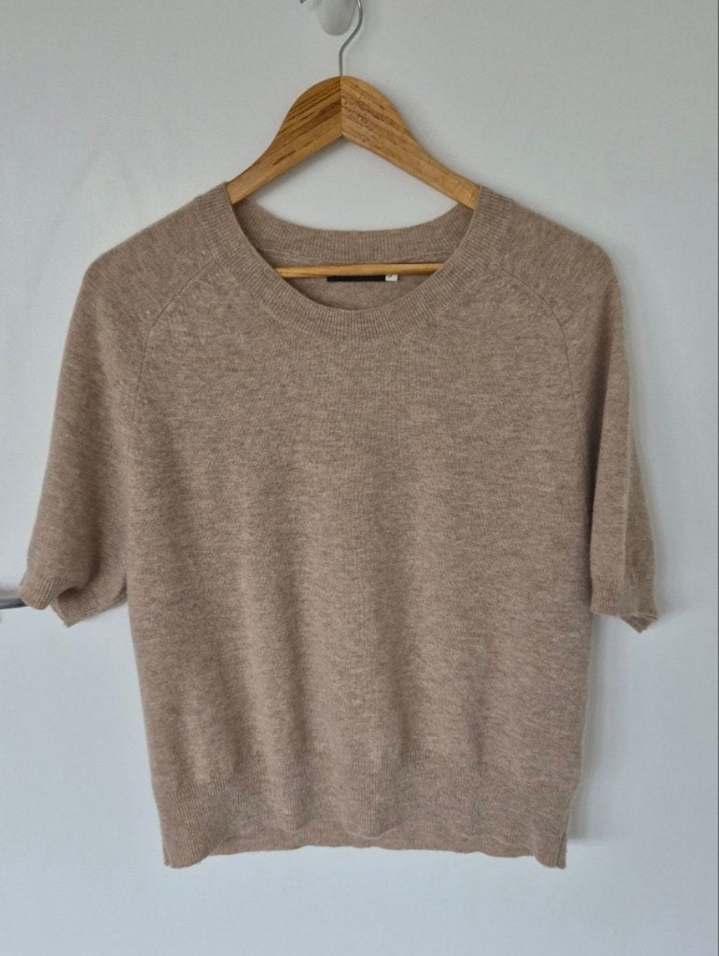 Front view of Bassike Uniform Wool/Cashmere Top Size 3, preloved designer clothing at Copper & Cotton