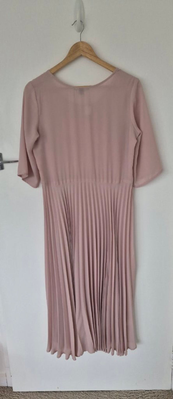 Back view of Charmaine Reveley Champagne Dress Size 10, preloved designer clothing at Copper & Cotton