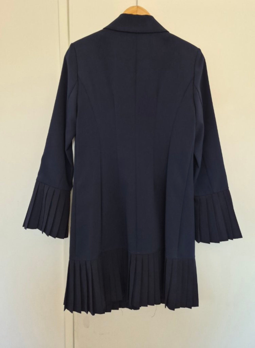 Back view of Coop Double Cross Navy Dress/Coat Sz 8, preloved designer clothing at Copper & Cotton