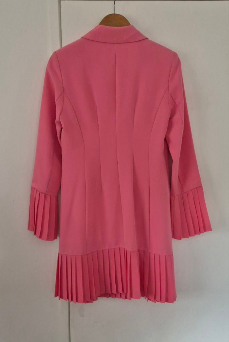 Back view of Coop Double Cross Pink Dress Size 8, preloved designer clothing at Copper & Cotton