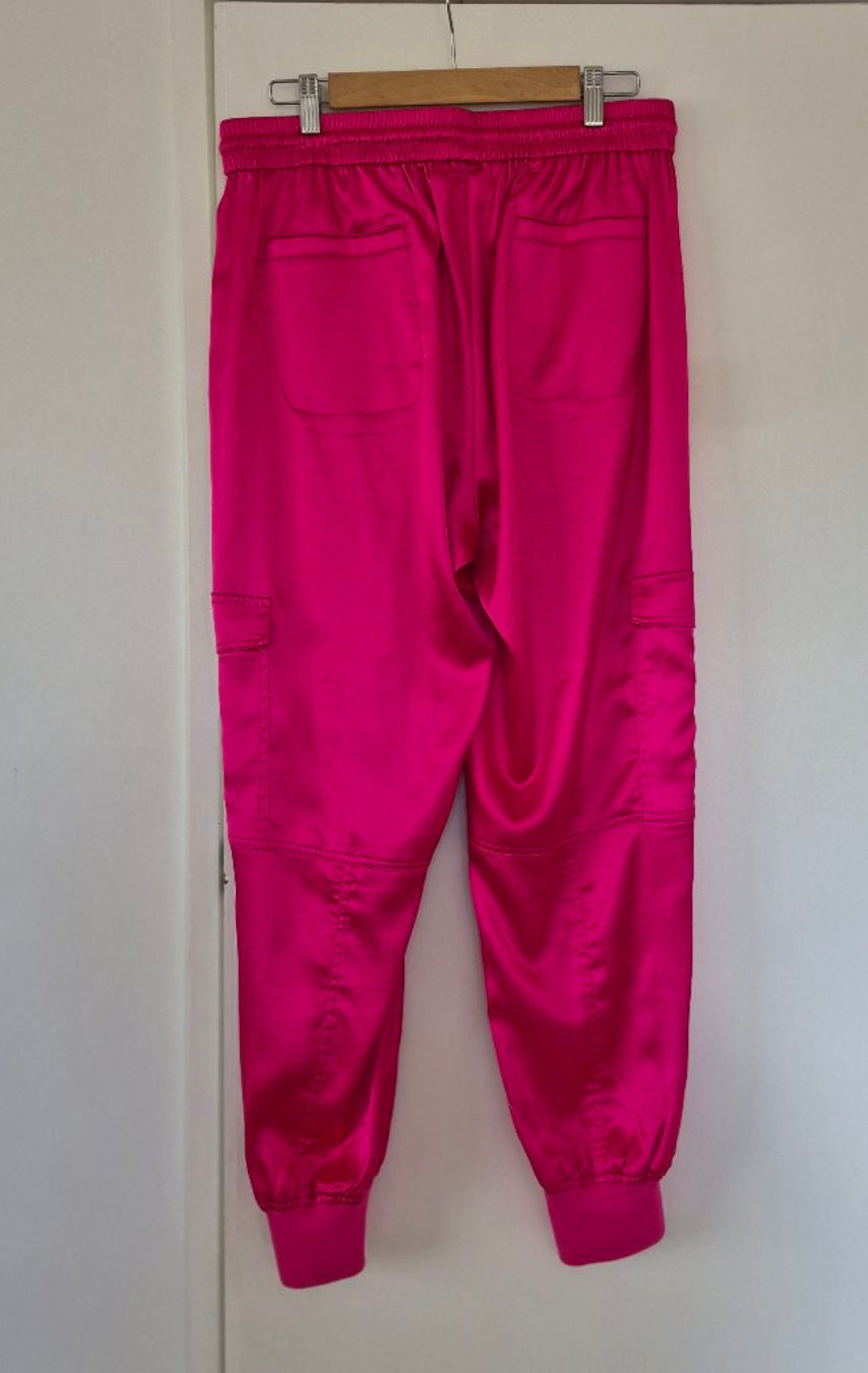 Back view of Cooper Pink 'It's A Casual Thing' Trousers Size M, preloved designer clothing at Copper & Cotton