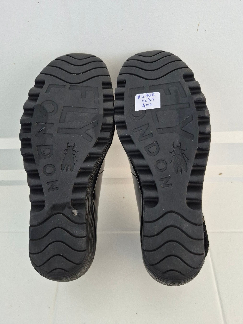 Fly London Patent Black Shoes | Size 39