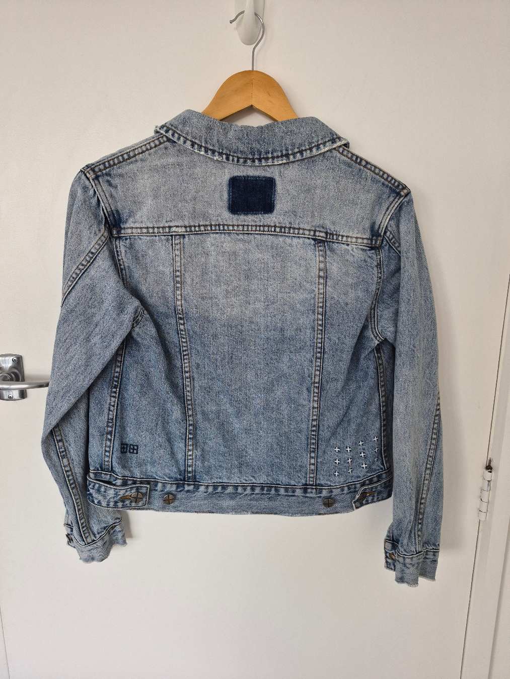 Back view of Ksubi Denim Jacket Size 8, preloved designer clothing at Copper & Cotton