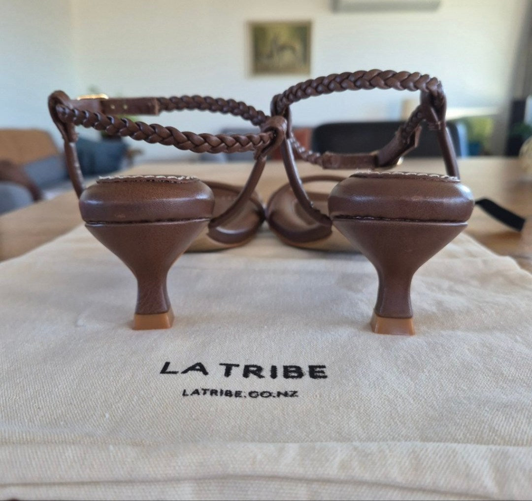 La Tribe New Brown Kitten Heels | Size 39