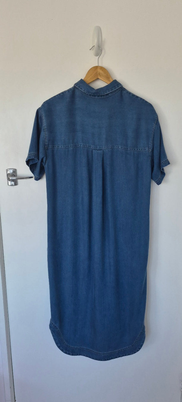 Back view of Marlow Denim Shirt Dress Size XS/S, preloved designer clothing at Copper & Cotton