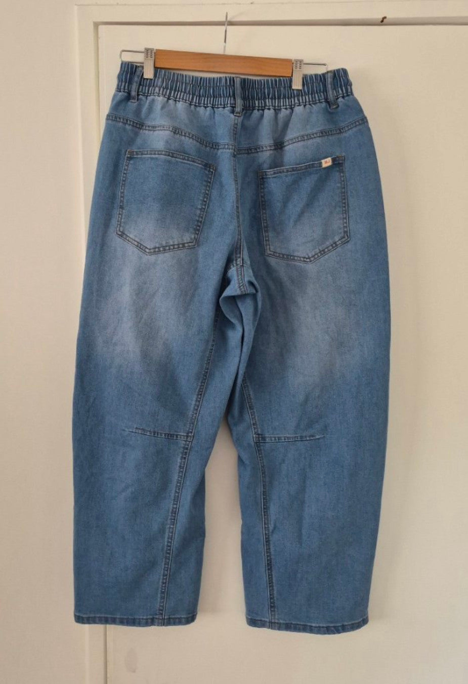 Back view of Monaco Barrel Jeans Size 14, preloved designer clothing at Copper & Cotton