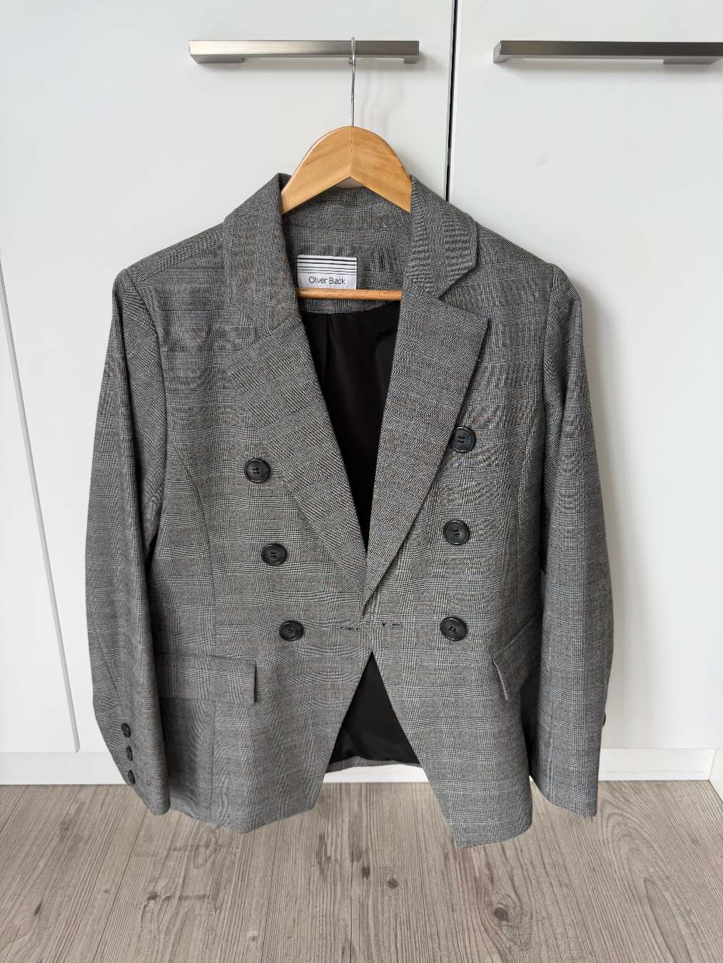 Front view of Oliver Black Blazer Size 10, preloved designer clothing at Copper & Cotton
