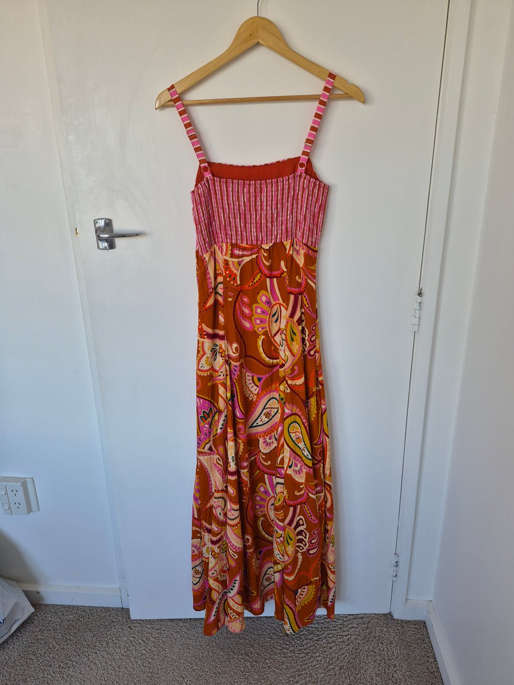Charlo by Augustine Natalie Dress Rust Paisley | Size 8